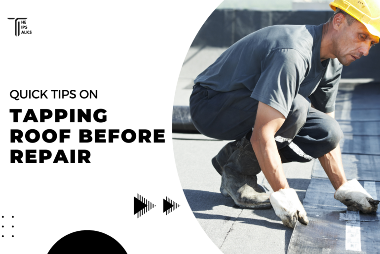 Tapping roof before Repair
